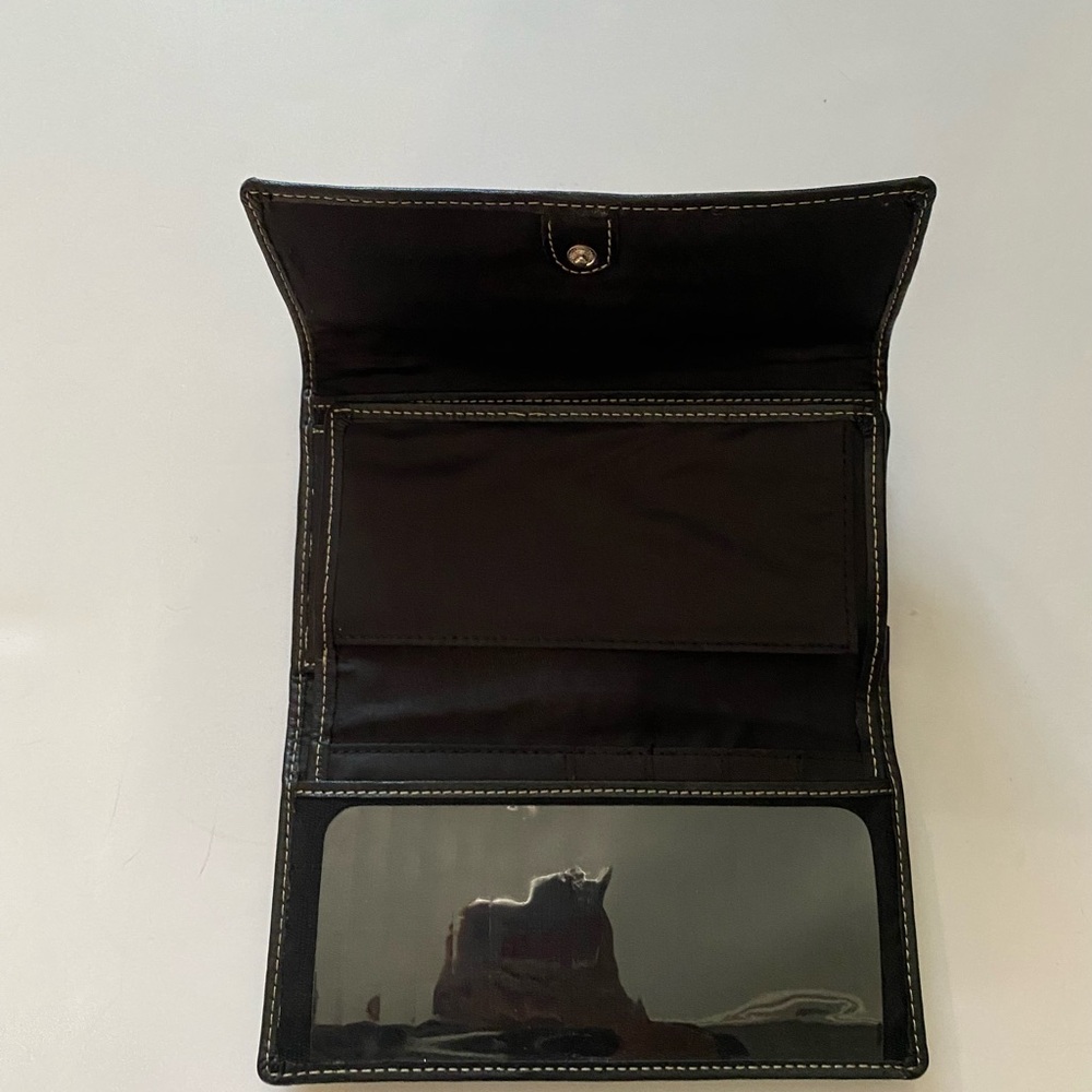 Fossil Signature Wallet Canvas Leather Trim Multi… - image 6